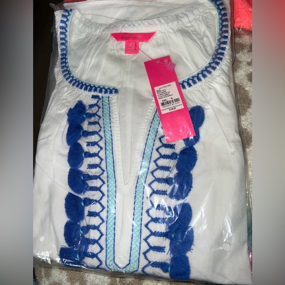 Lilly Pulitzer Kaydence tunic top XL nwt new bohemian resort - Picture 2 of 4